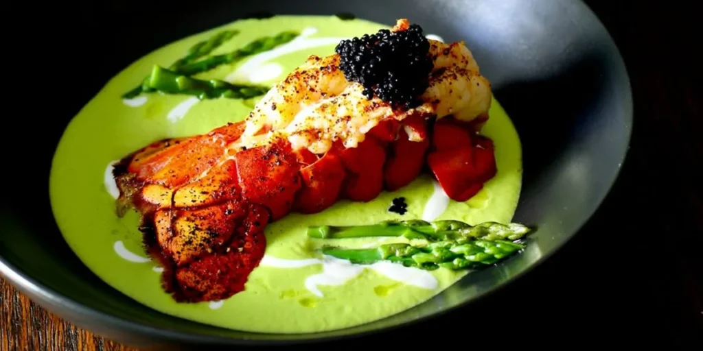 Asparagus with Salmon Caviar