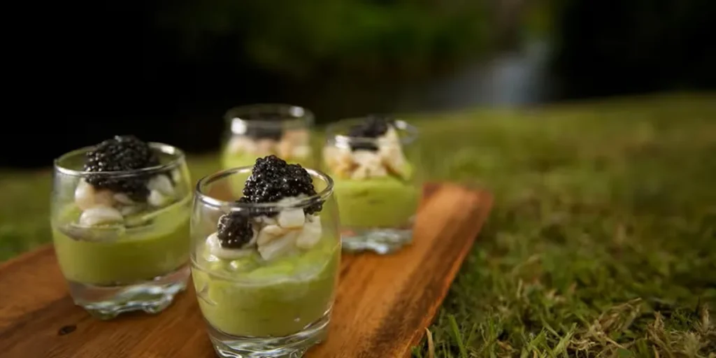 Avocado with sturgeon caviar
